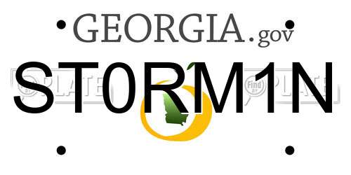 ST0RM1N Georgia License Plate