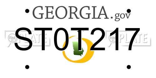 ST0T217 Georgia License Plate