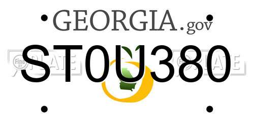 ST0U380 Georgia License Plate