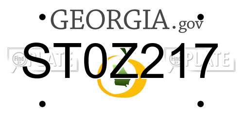 ST0Z217 Georgia License Plate