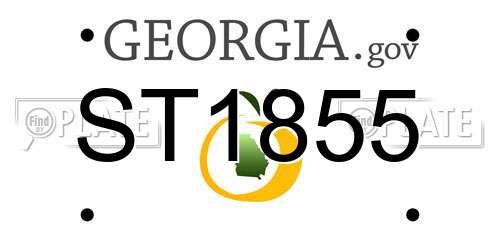 ST1855 Georgia License Plate