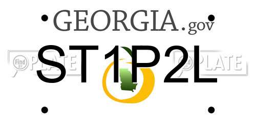 ST1P2L Georgia License Plate