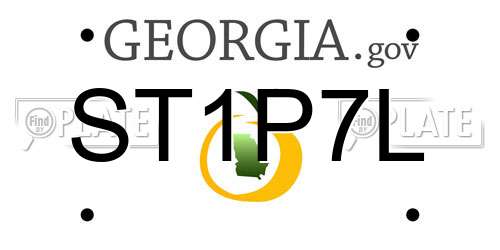 ST1P7L Georgia License Plate