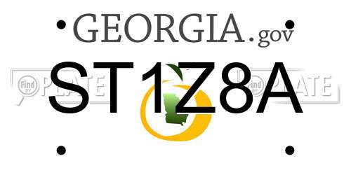 ST1Z8A Georgia License Plate