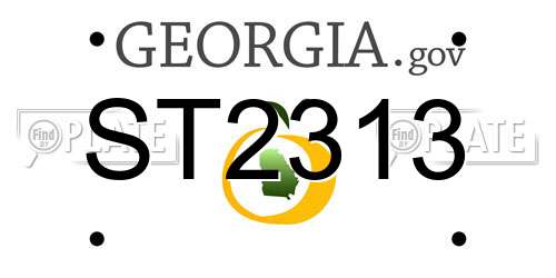ST2313 Georgia License Plate