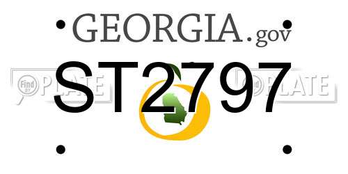 ST2797 Georgia License Plate