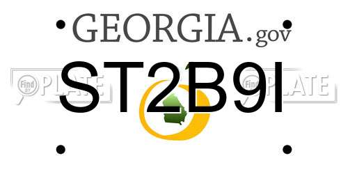 ST2B9I Georgia License Plate