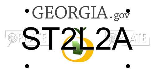 ST2L2A Georgia License Plate