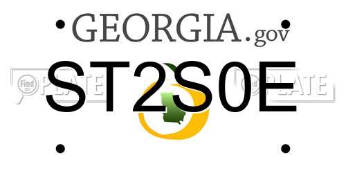 ST2S0E Georgia License Plate