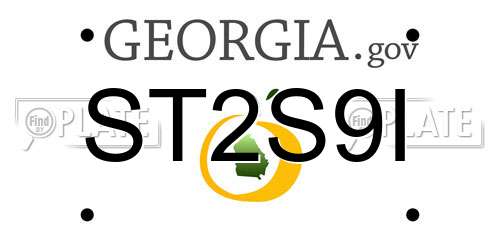 ST2S9I Georgia License Plate
