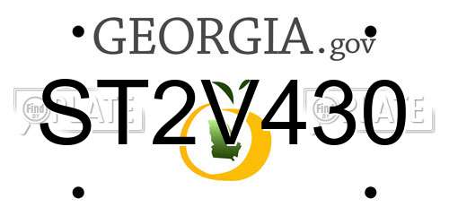 ST2V430 Georgia License Plate
