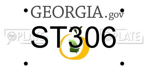 ST306 Georgia License Plate