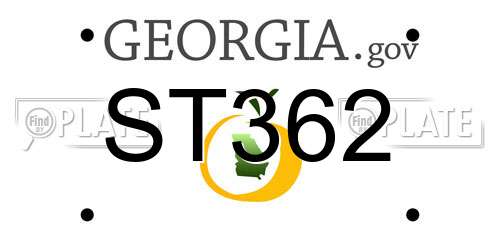 ST362 Georgia License Plate