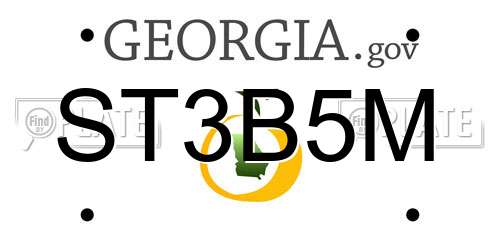 ST3B5M Georgia License Plate