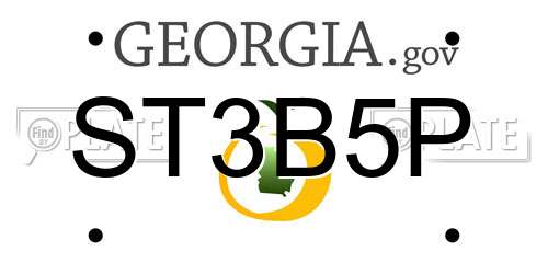 ST3B5P Georgia License Plate