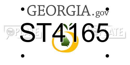 ST4165 Georgia License Plate