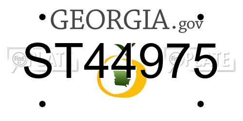 ST44975 Georgia License Plate