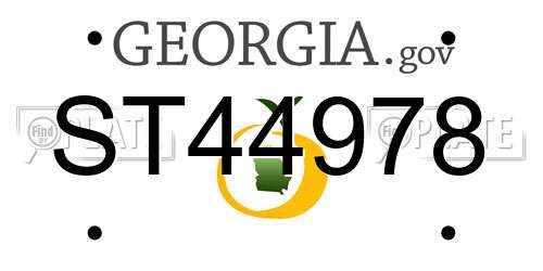 ST44978 Georgia License Plate