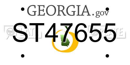 ST47655 Georgia License Plate
