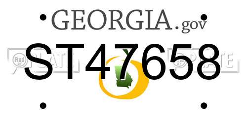 ST47658 Georgia License Plate