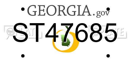ST47685 Georgia License Plate