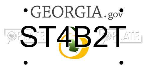 ST4B2T Georgia License Plate