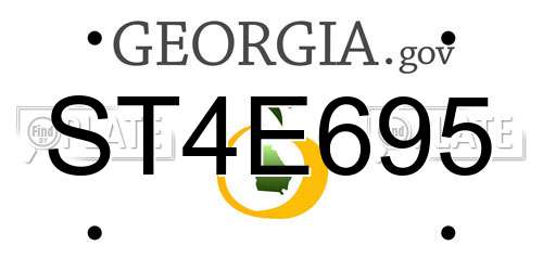 ST4E695 Georgia License Plate