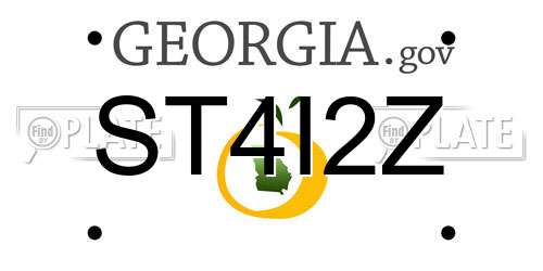ST4I2Z Georgia License Plate