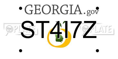 ST4I7Z Georgia License Plate