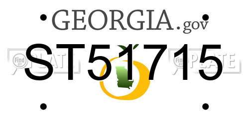 ST51715 Georgia License Plate