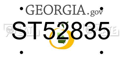 ST52835 Georgia License Plate