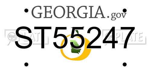 ST55247 Georgia License Plate