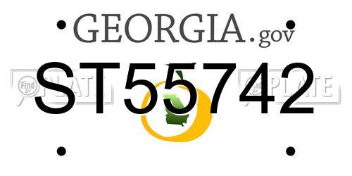 ST55742 Georgia License Plate