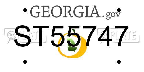 ST55747 Georgia License Plate