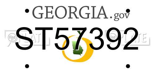ST57392 Georgia License Plate