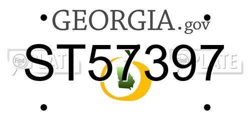 ST57397 Georgia License Plate