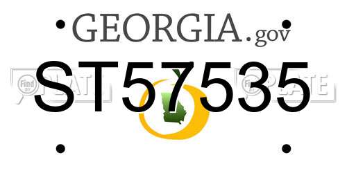 ST57535 Georgia License Plate