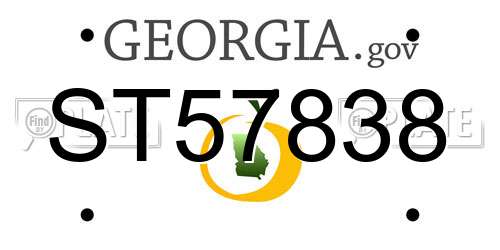 ST57838 Georgia License Plate