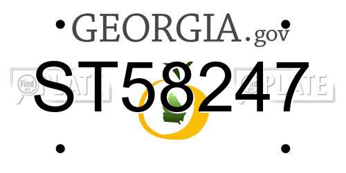 ST58247 Georgia License Plate
