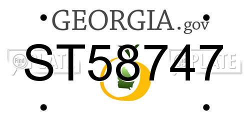 ST58747 Georgia License Plate