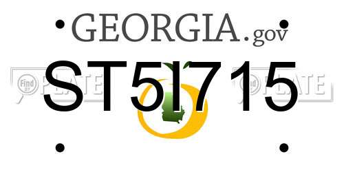 ST5I715 Georgia License Plate