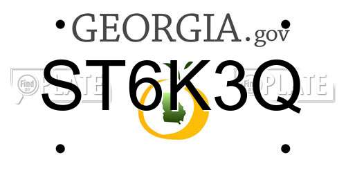 ST6K3Q Georgia License Plate