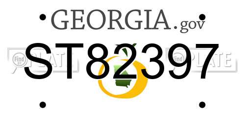 ST82397 Georgia License Plate