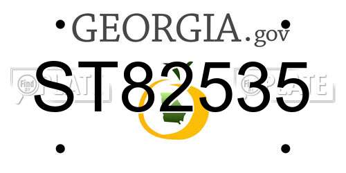 ST82535 Georgia License Plate