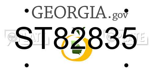 ST82835 Georgia License Plate