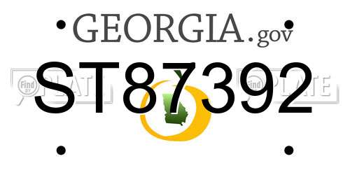 ST87392 Georgia License Plate