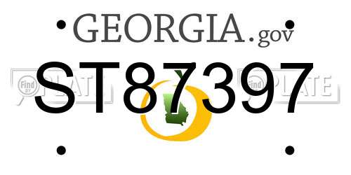 ST87397 Georgia License Plate