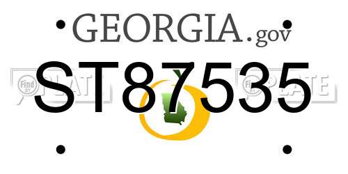ST87535 Georgia License Plate
