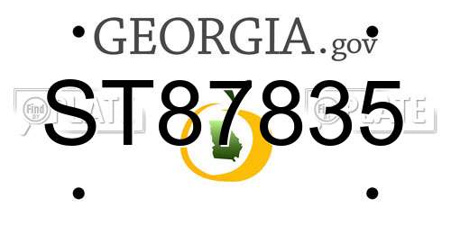 ST87835 Georgia License Plate