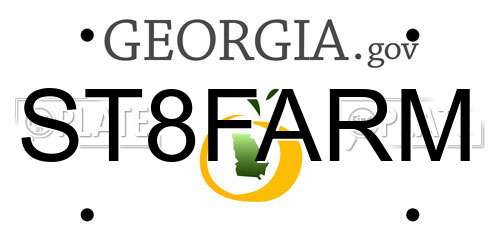 ST8FARM Georgia License Plate